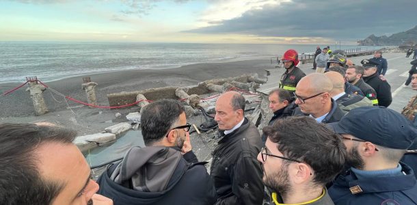 La visita di Schifani ai luoghi devastati dal ciclone Harry