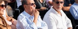 Il presidente della Regione, Renato Schifani, assieme al presidente del Senato La Russa all'Etna Forum